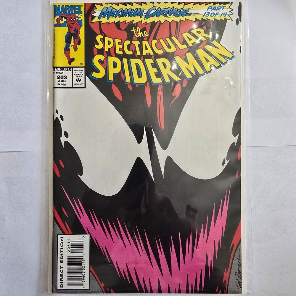 Spectacular Spider-Man #203 Maximum Carnage Carnage Cover Marvel Comic